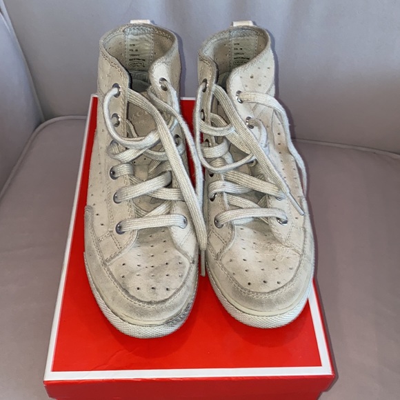 COACH PITA SUEDE HIGH TOP SNEAKERS SIZE 6 LIGHT SAND - Picture 2 of 6